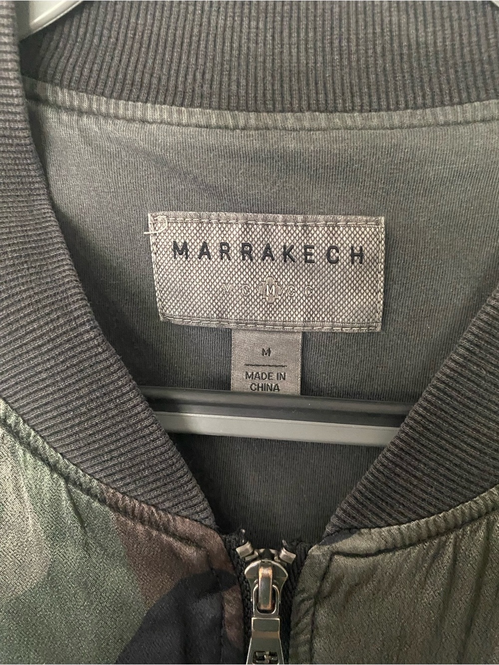 MARRAKECH x ANTHROPOLOGIE Camo Satin Bomber Jacket Size Medium - Picture 4 of 7